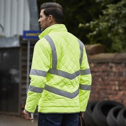 Plain Hi-vis Kensington fleece lined jacket Yoko 340 GSM